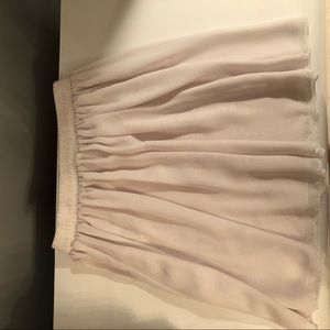 American Apparel Chiffon White Skirt